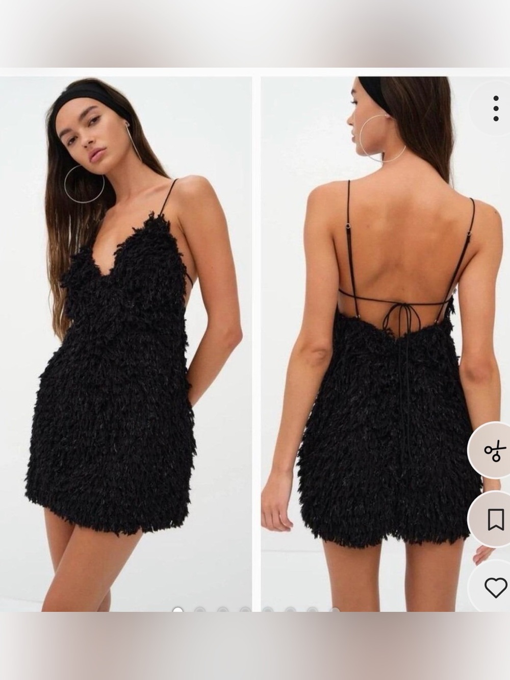 For Love and Lemons Shaggy Strappy Kamara Party Dress